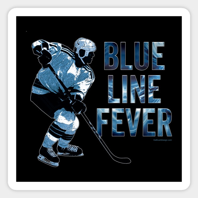 Blue Line Fever Sticker by eBrushDesign